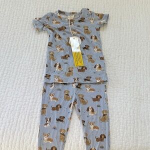 Tullabee Adorable Dog Print Kids Pajamas 3-4T